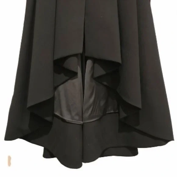 ALICE+OLIVIA new Alcina Black High-Low Tailored Pleated Luxury Dress Trench Coat - Picture 7 of 17